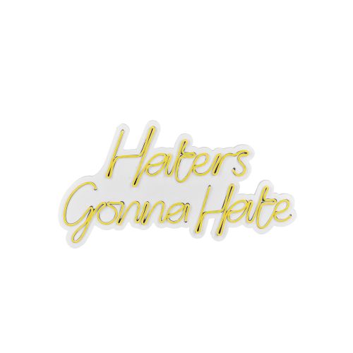 Wallity Ukrasna plastična LED rasvjeta, Haters Gonna Hate - Yellow slika 16