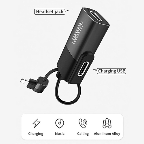 Adapter Joyroom za slusalice i punjenje iPhone lightning crni slika 4