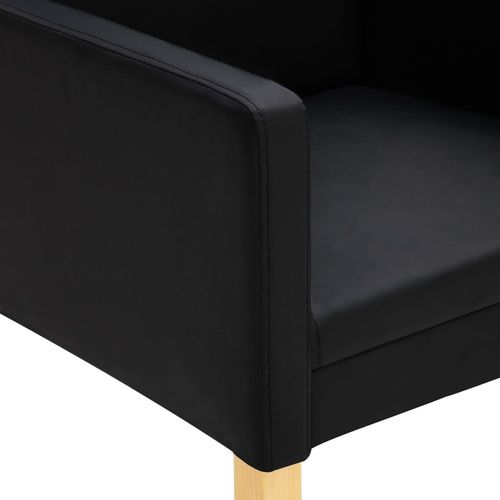 Blagovaonske stolice od umjetne kože 4 kom crne slika 15