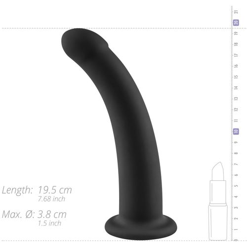 Dildo No-Parts - Parker, 19.5 cm, crni slika 11