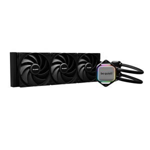 be quiet! BW019 PURE LOOP 2, 360mm [with Mounting Kit for Intel and AMD], Doubly decoupled PWM pump, Three Pure Wings 3 PWM fan 120mm, Unmistakable design with ARGB LED and aluminum-style