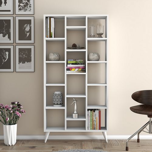 Firuze Bookshelf - White White Bookshelf slika 3