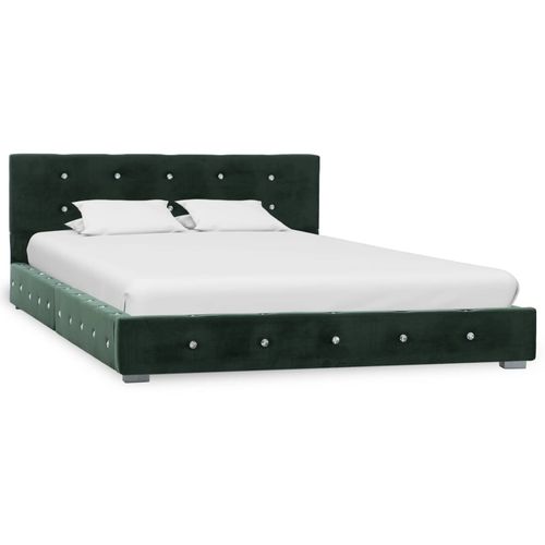 Krevet s madracem zeleni baršunasti 120 x 200 cm slika 44