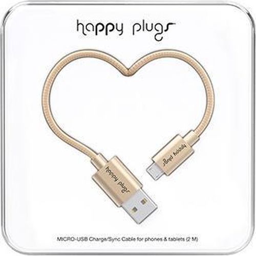 Happy Plugs, Micro Usb kabel 2.0m, Champagne slika 1