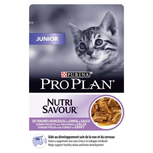 PRO PLAN Junior Nutrisavour ,nježni komadići s puretinom u umaku, 26x85g slika 1