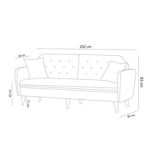 Atelier Del Sofa Trosjed, Terra - Dark Grey slika 6