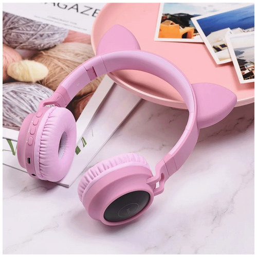 hoco. Bežične stereo slušalice, Bluetooth v5.0, 300mAh - W27 Cat Ear Pink slika 5