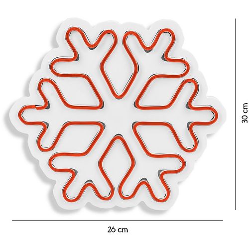 Wallity Ukrasna plastična LED rasvjeta, Snowflake - Red slika 8