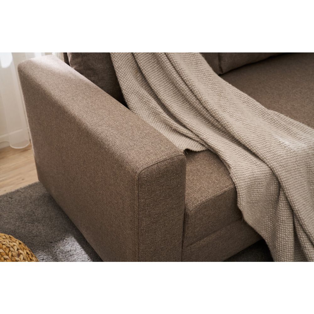 Aly Arzilla Lijevi - Smeđi Kutni Sofa-Krevet slika 4