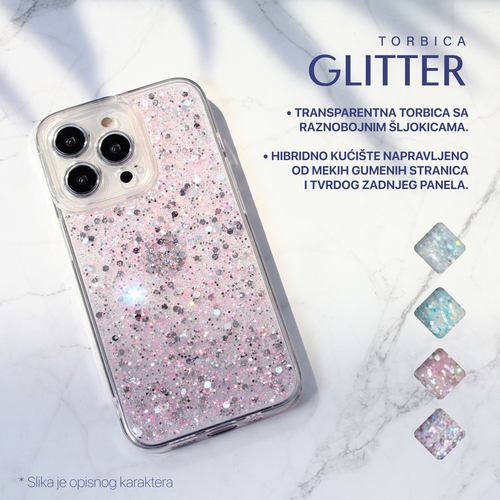 Maska Glitter za iPhone 15 Pro Max 6.7 plava slika 1