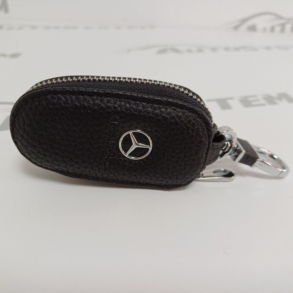 Torbica Kožna Za Ključ Crna Mercedes slika 1