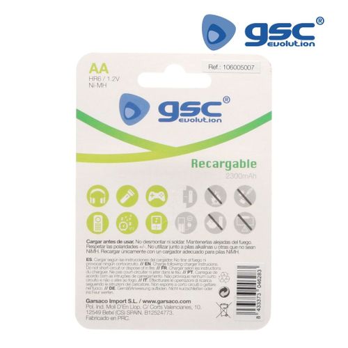 GSC PUNJIVA Baterija HR06 BLISTER AA 1,2V 2300mAh slika 1