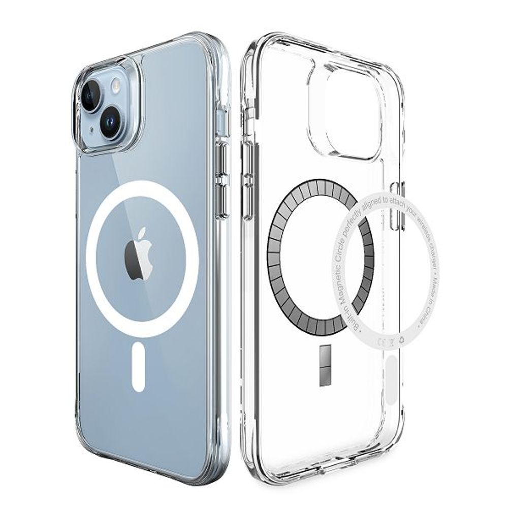 MM TPU IPHONE 15 PLUS - DROP-PROOF PURE MAGSAFE Clear slika 3
