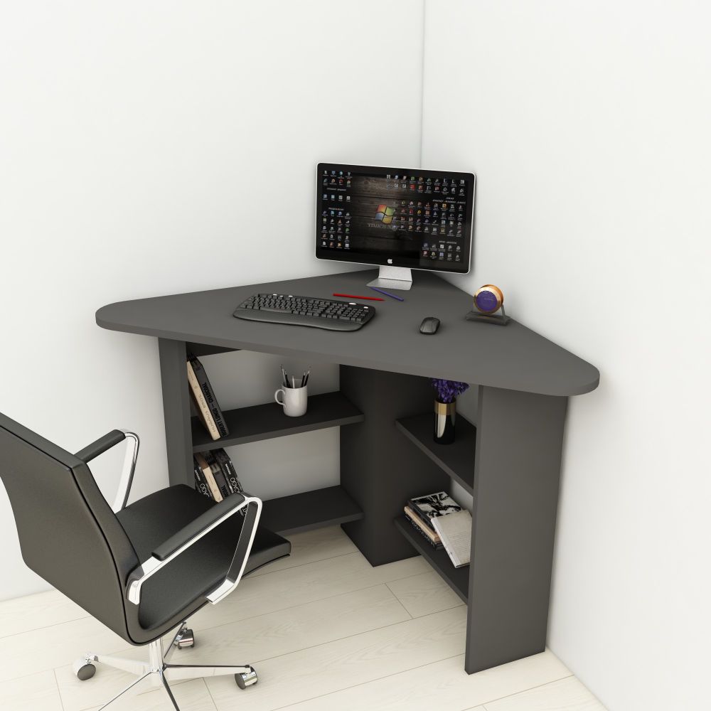 Corner - antracitni radni sto slika 1