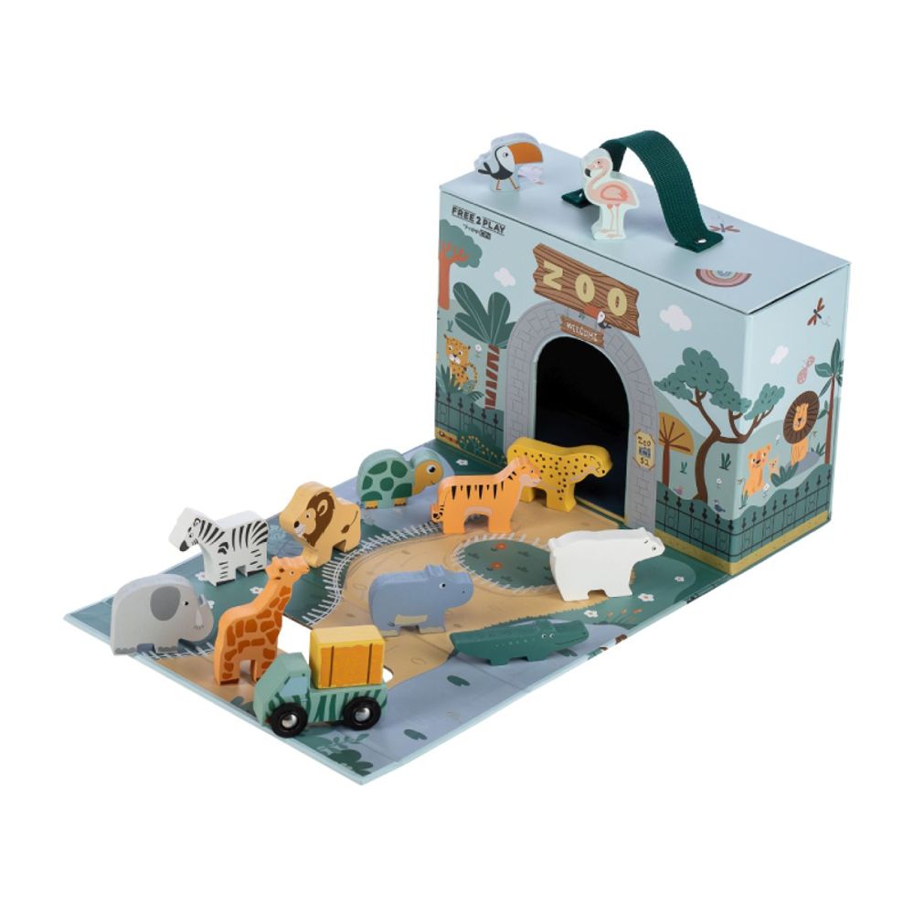 Free2Play Zoo Sklopiva kutija sa životinjama slika 1