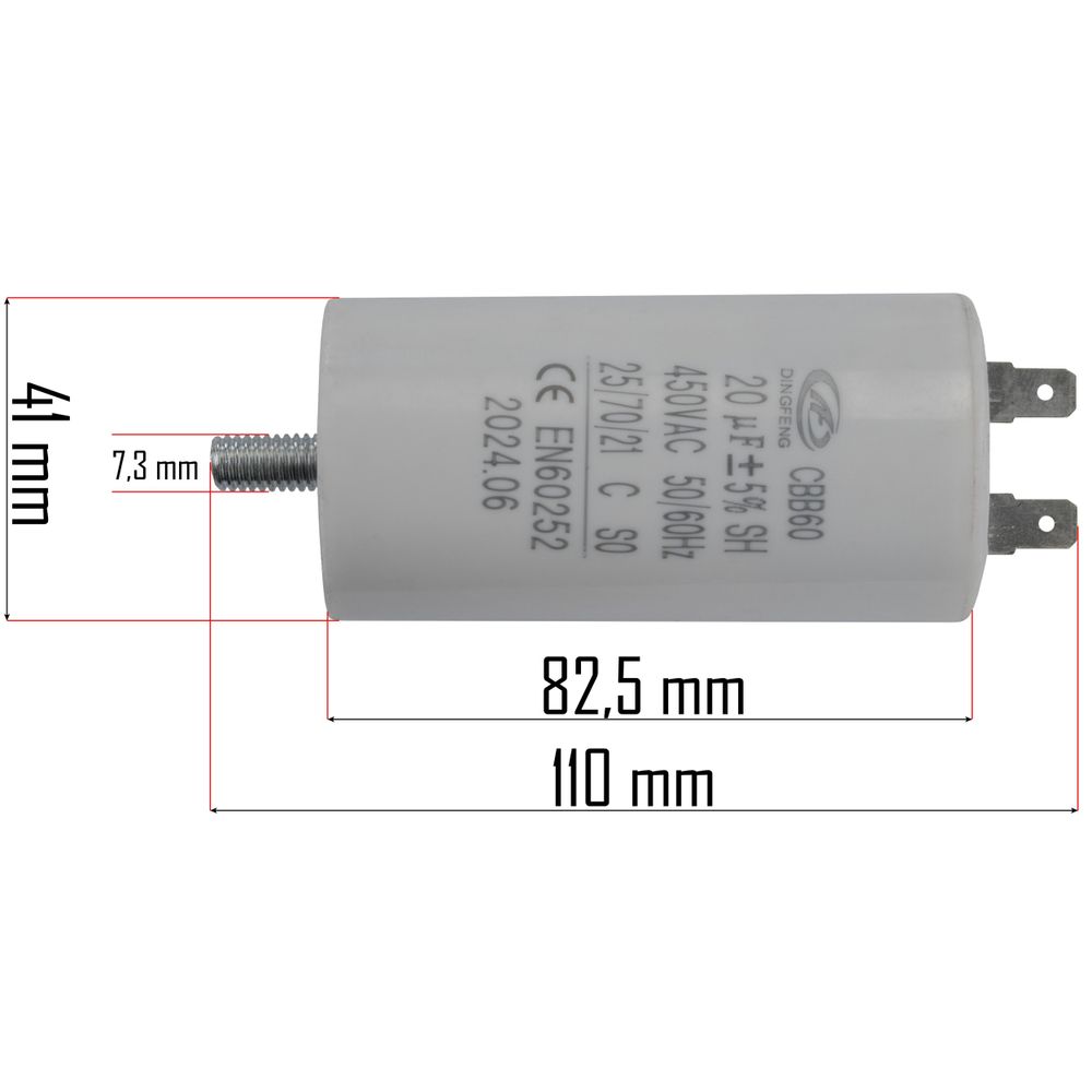 Kondenzator za kompresor PM-KO-24T-KN slika 2