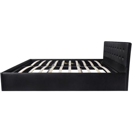 Okvir za krevet od umjetne kože sa prostorom za pohranu crni 160 x 200 cm slika 4