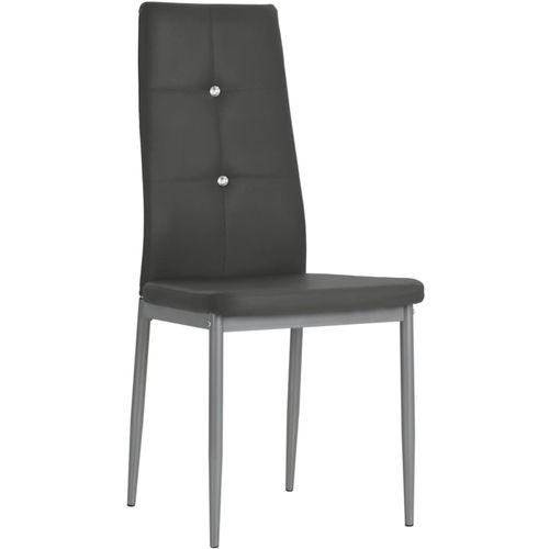 Blagovaonske stolice od umjetne kože 4 kom sive slika 3