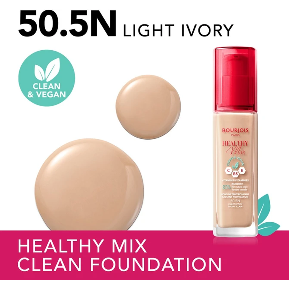 Bourjois Tečni puder Healthy Mix Clean 50.5N Light Ivory 30ml  slika 2
