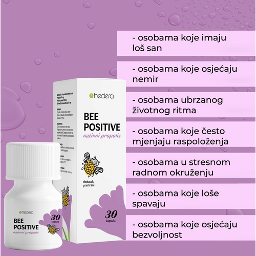 Hedera Bee Positive, dodatak prehrani za dobar san i dobar dan, 30 kapsula slika 3