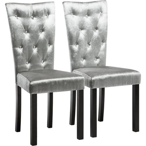 Blagovaonske stolice od baršuna 2 kom srebrne slika 23