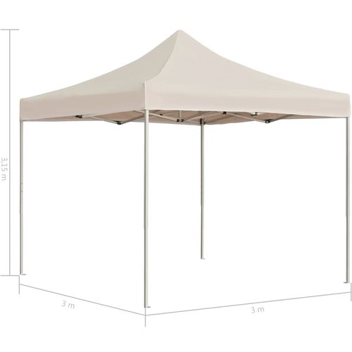 Profesionalni sklopivi šator za zabave 3 x 3 m krem slika 11