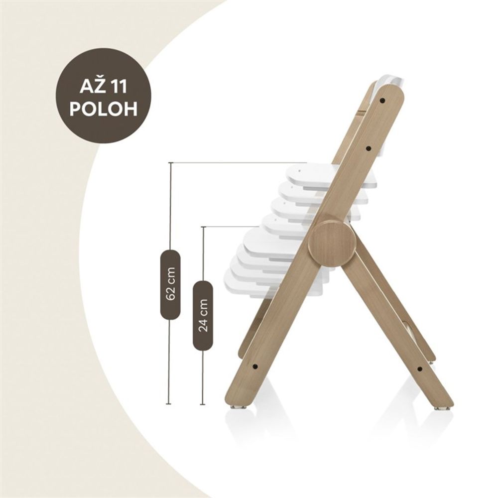 Zopa Drvena hranilica/stolica Clipp & Clapp, Black slika 6