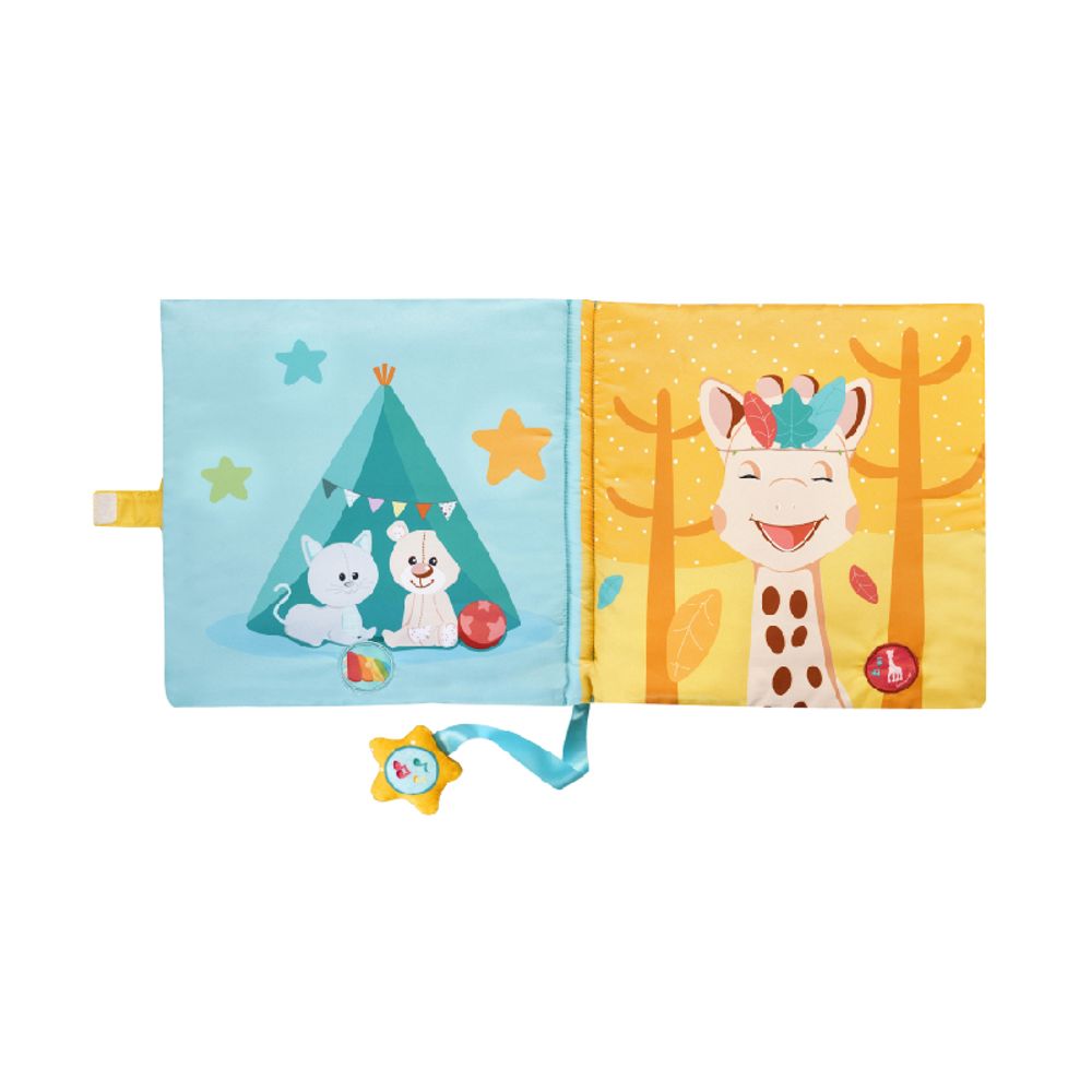 Sophie La Girafe Touch & Play Book - Platnena knjiga sa zvukovima na dodir 30x30cm slika 2
