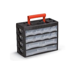 Plastični organizer PL 02 - vertikalna sa ručkom, 270 x 315 x 140 mm, 11 dijelova