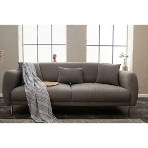 Simena - Siva Zlatna Sofa na Razvlačenje za 3 Osobe