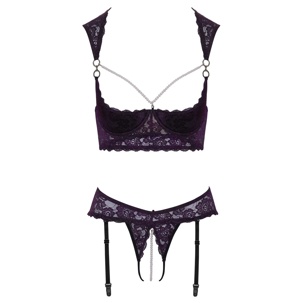 Cottelli LINGERIE Shelf Grud Set Purple 75B/S slika 8