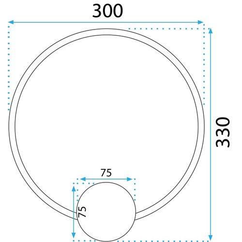 Zidni svijećnjak LED APP1385-CW OLD GOLD 30cm slika 11