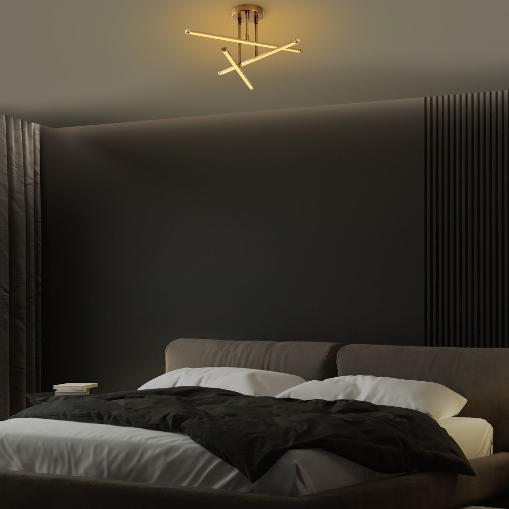 Luster Ledflower-13650 Gold slika 3