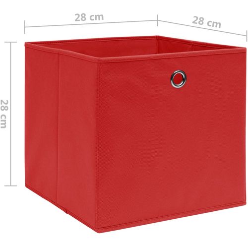 Kutije za pohranu od netkane tkanine 10 kom 28x28x28 cm crvene slika 17
