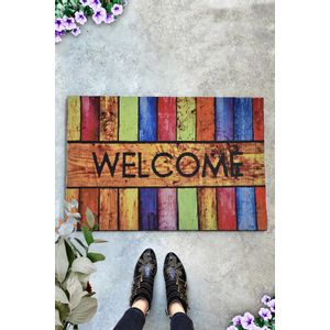 Color Welcome Multicolor Pvc Doormat