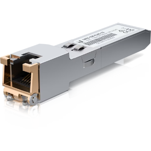 Ubiquiti UACC-CM-RJ45-1G SFP na RJ45 primopredajni modul koji isporučuje brzinu od 1 Gbps preko konvertovane Ethernet veze. slika 1