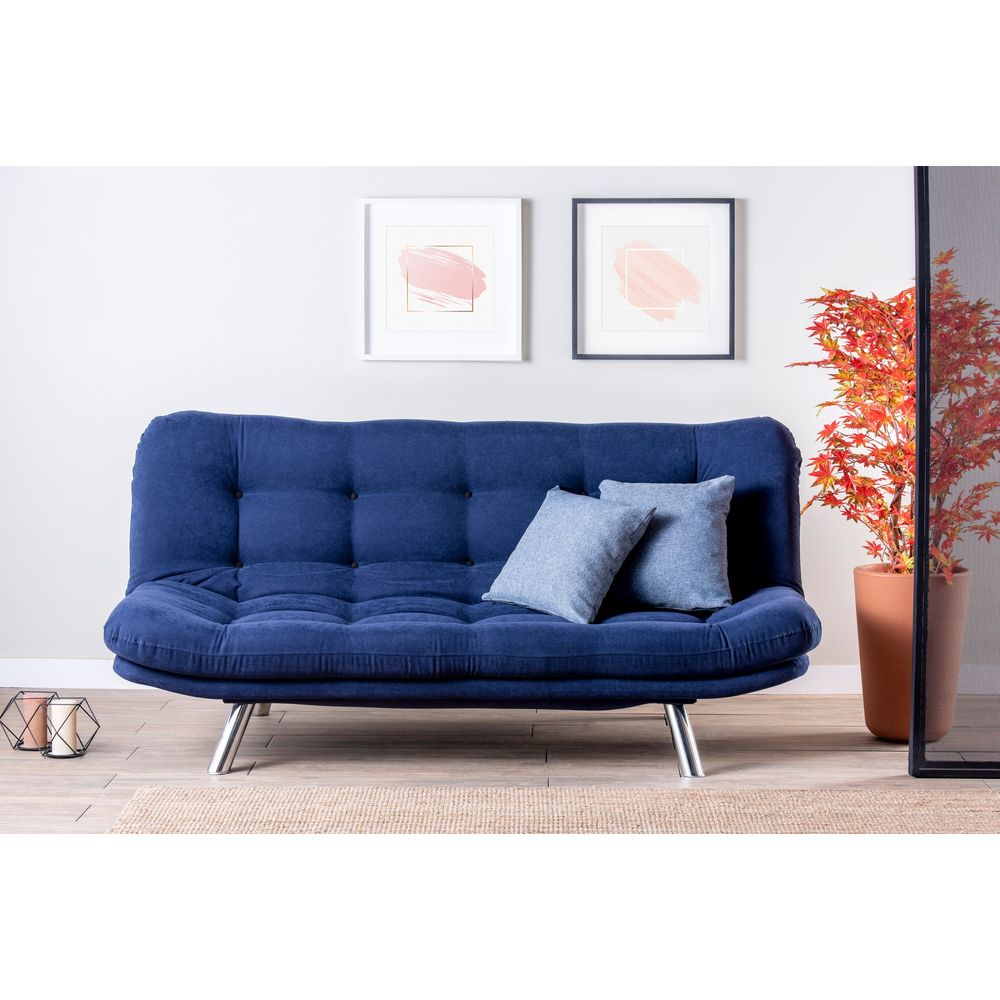 Misa Sofabed - Tamnoplava 3-sjedalna Sofa na Razvlačenje slika 2