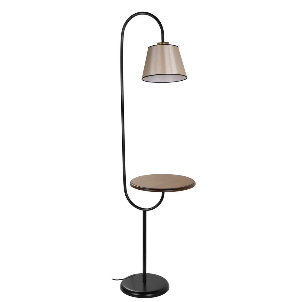 Zümrüt Siyah Lambader Pramit 15-3 Abajurlu Dark Beige Floor Lamp slika 2