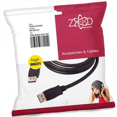 ZED electronic Kabel display port na display port, dužina 2.0 m - DP-DP/2.0 slika 1
