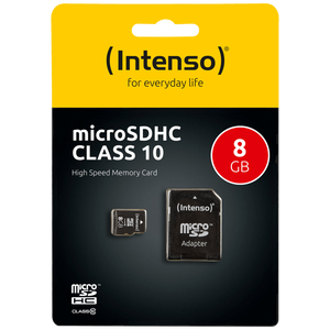 (Intenso) Micro SD Kartica 8GB Class 10 (SDHC &amp; SDXC) sa adapterom - SDHCmicro+ad-8GB/Class10