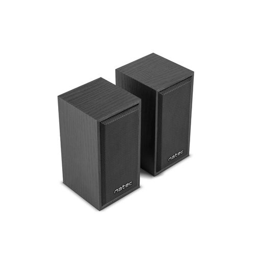 Natec NGL-1229 PANTHER, Stereo Speakers 2.0, 6W RMS, USB power, 3.5mm Connector, Wooden Case, Black slika 3