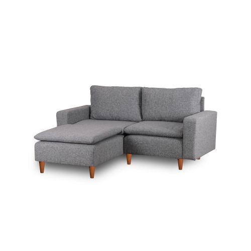 Atelier Del Sofa Kutna garnitura, Svijetlo siva, Lungo Mini - Light Grey slika 6