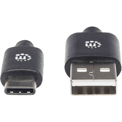 Manhattan USB kabel USB 2.0 USB-A utikač, USB-C® utikač 0.50 m crna  354912 slika 3