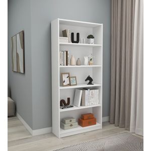 Manolya - White White Bookshelf