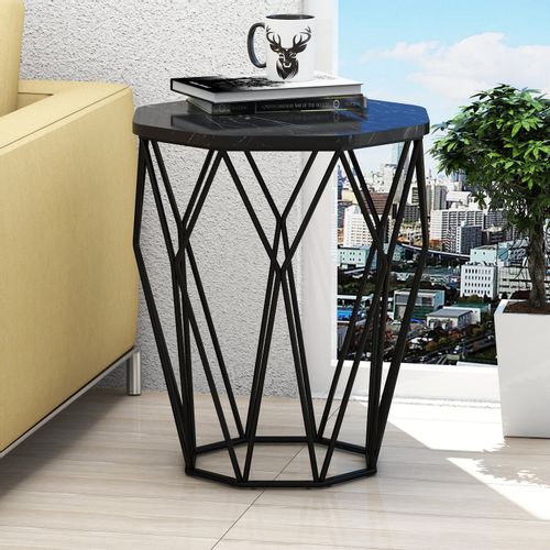 Sofya - Black Marble Black Side Table slika 2