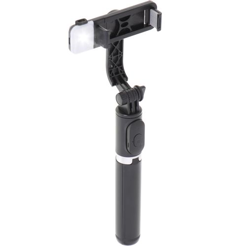 Teleskopski selfie štap sa stativom i LED svjetlom crni slika 5