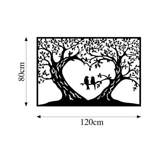 Wallity Metalna zidna dekoracija, Birds Love - 278 L slika 6