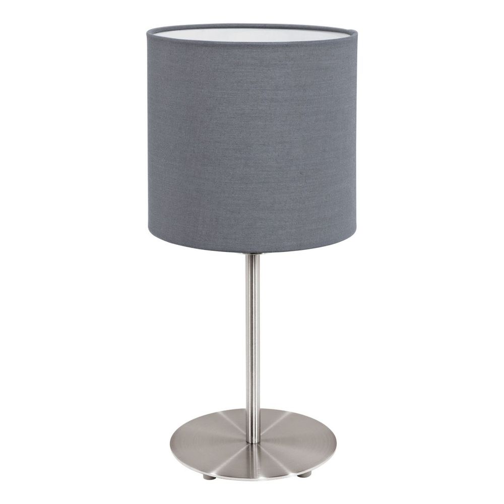 Eglo Pasteri Stolna Lampa - E27, Nikl/Mat, Siva slika 1