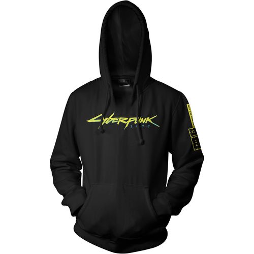 JINX CYBERPUNK 2077 LOGO PULLOVER HOODIE 2X LARGE BLACK slika 1