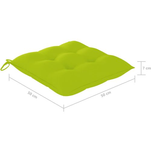 Jastuci za stolice 6 kom jarko zeleni 50 x 50 x 7 cm od tkanine slika 6